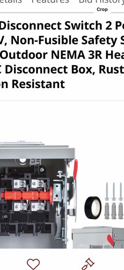 110/240V, Non-Fusible Safety Switch,