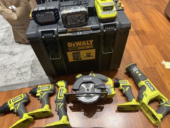 Ryobi full set with dewalt box