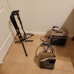 Guitar Amp, Stand, Tuner & Misc