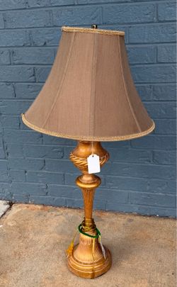 Gold table lamp with shade