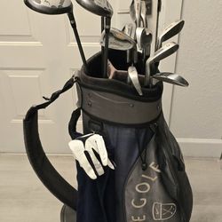 Wilson Clubs And Nike Golf Bag