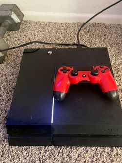 PlayStation 4 Original Console Bundle – Red DualShock 4 Controller + Cables (Tested & Working)