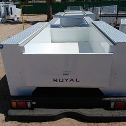 The "ROYAL UNIQUE CUSTOM W/ TALL H.D. WORK PLATFORM GATE" Utility Bed. auto parts accessories