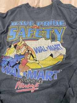 Vintage Walmart Safety Graphic Sweatshirt vintage