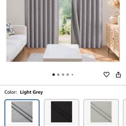 108” grey blackout curtains