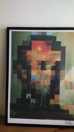 President Lincoln art, framed and signed poster By Salvador Dali . Limited edition # 109 /500 (print size 20 1/2"× 27 1/4 ).