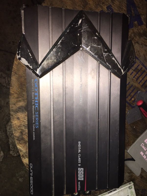 Power acoustik digital class d onv1-5500 watt amp gothic series