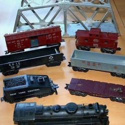Vintage Train Cars And Track