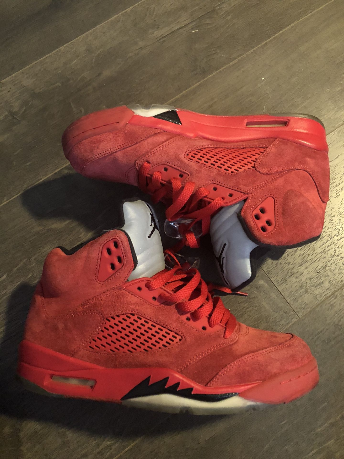 Jordan 5 red suede