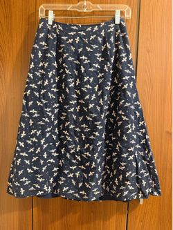 LOFT Navy A-Line Skirt