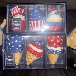 Cup cakes and ice ream  patriotic. 04 Th July Decoration🇺🇸 ✨🎉