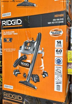 Ridgid 14gallon shop vacuum