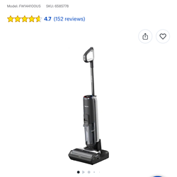 Tineco - Floor Washer Flashdry Cordless Mop & Vacuum Cleaner - 6 Series - Black