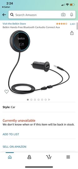 Car bluetooth stereo (hands-free)