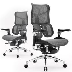 H-Modern TV Stand for TVs Up to 75", Modern Entertainment Center TV Console with Adjustable Shelves, Curved Profile Design, Media Console for Living R