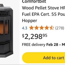 BRAND NEW HEATING PELLET STOVE ALL PARTS THERE WITH REMOTE CONTROL