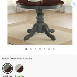 Green and mocha dining table