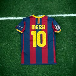 Barcelona Messi Soccer Jersey Retro 2011 Final Red Blue Champions #10 Men size
