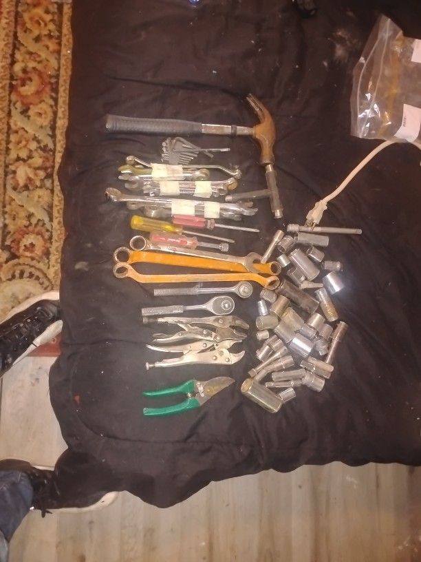 Multi Sets Of Tools Here Sockets Sets Wrenches Hammer Screw Drivers