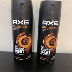 2Pack AXE Dark Temptation Men's Body Spray Deodorant Aluminum-Free, 4.0 oz