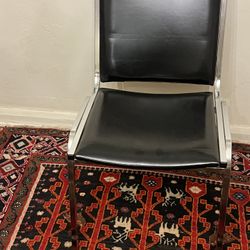 Quality Vintage Mid-Century Modern Steel Vinyl Fabric Chairs EUC