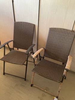 Resin Wicker Folding Chairs