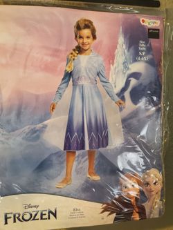 Disney Frozen Elsa Child Costume Size S/P (4-6X)