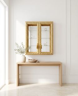 Hollywood Regency Vintage Hand Painted Solid Gold-Gilt