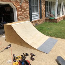 Skate board or bmx quarter pipe built to your comfort level