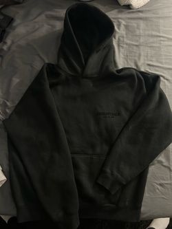 black essential hoodie