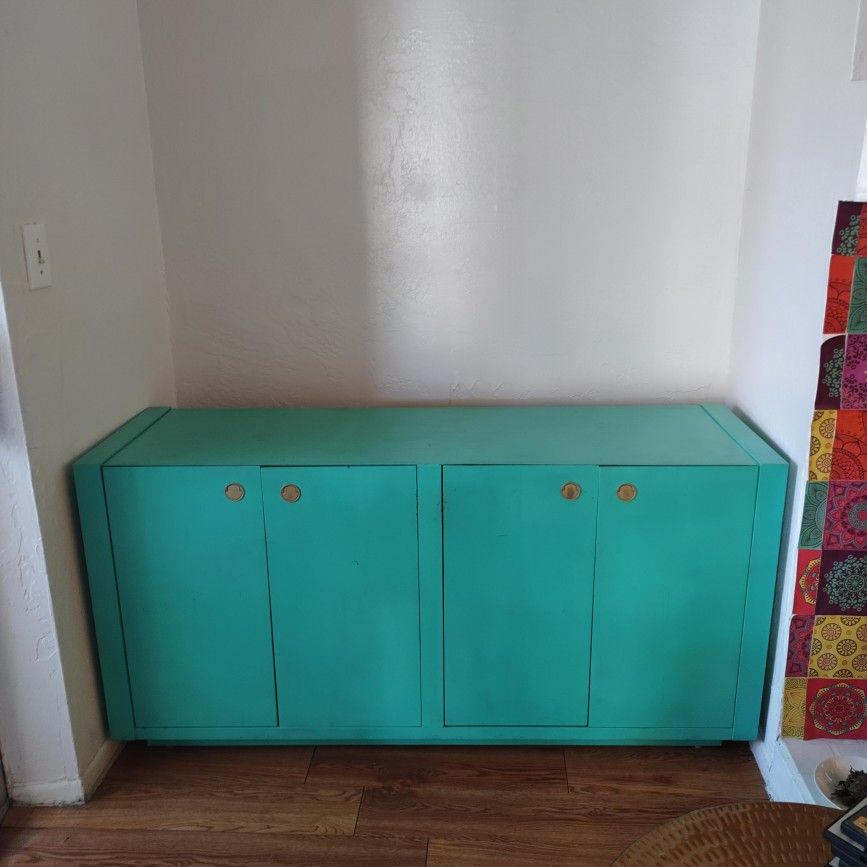 Turquoise Colored Cabinet/TV Stand