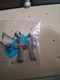 1$ sterling silver diamond cut rope 22"