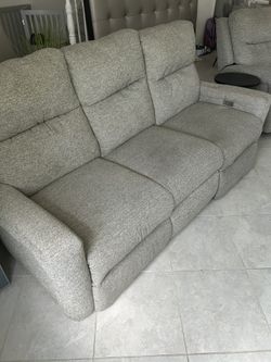 Reclining Sofa + Matching Recliner rocker Armchair (Electrical Headrests)