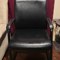 Black Leather Chair $45