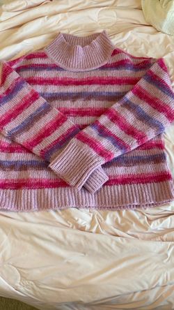 Cute pink and purple sweater