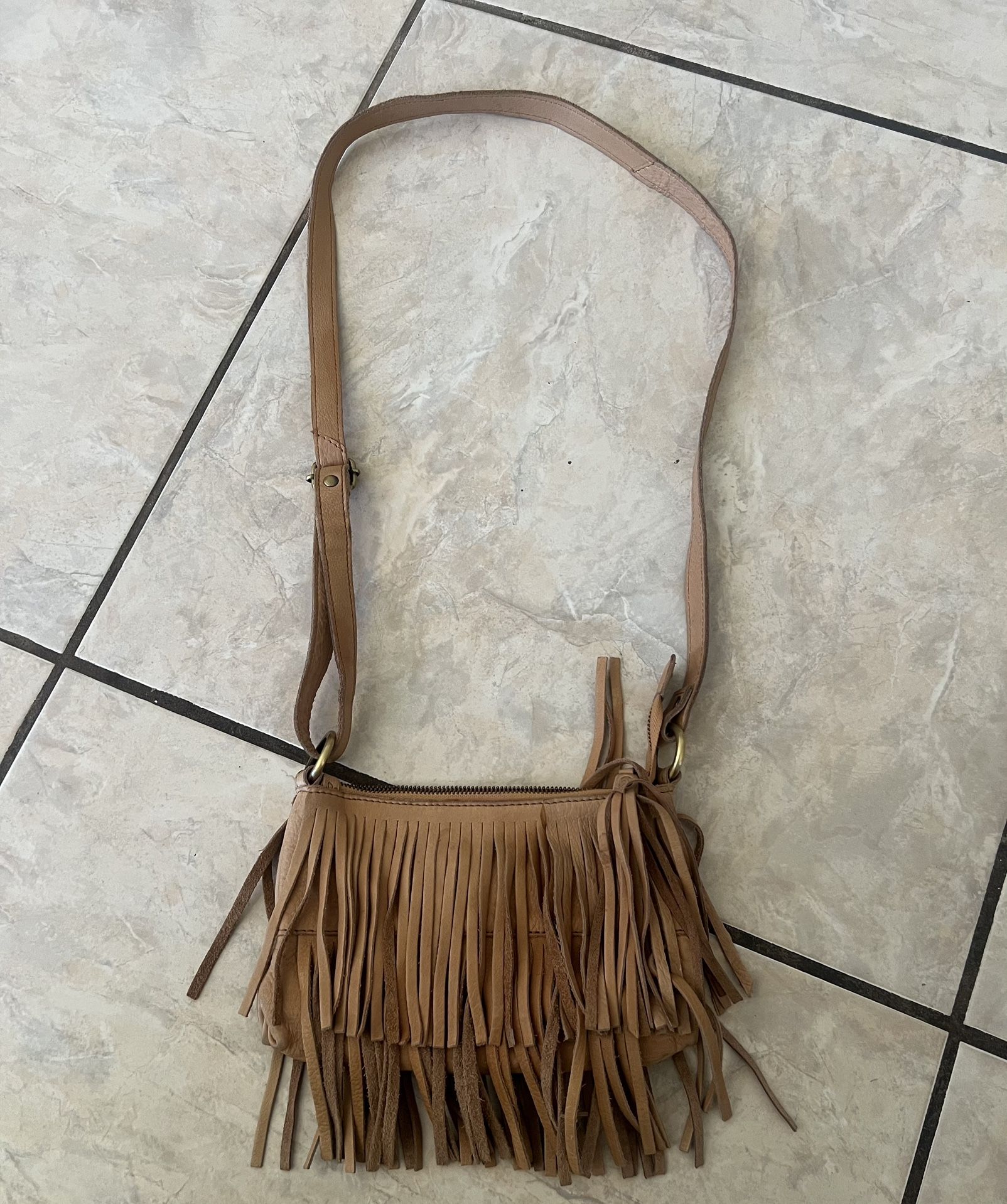 Cut n Paste Leather Fringe Shoulder Purse