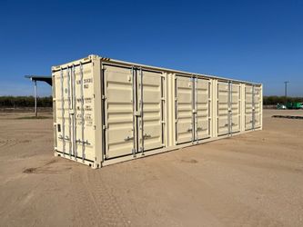 2025 40' HIGH CUBE CARGO CONTAINER, front door w/lockbox, (4) side doors w/lockbox. s/n:QYHX251430 --(LOCATED IN MADERA, CA)--