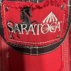 Rare Saratoga Race Course Mesh Hat Cap Men Distressed Red Adjustable