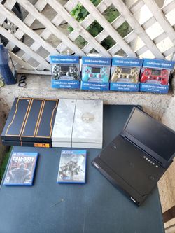 2 Controllers & 1 Game & 9.0 Hackable Jailbreak PS4 Edition 1000GB $360 destiny 2 Is 2000GB 9.0 for $460! The monitor is $250! Extra is extra not free