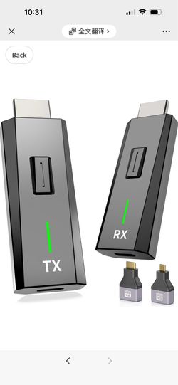 Brand new in box unopened    2026 Upgraded Wireless HDMI Transmitter and Receiver 328FT/100M, 4k Decode 1080P Output, Plug & Play Portable 2.4g/5g, Wi