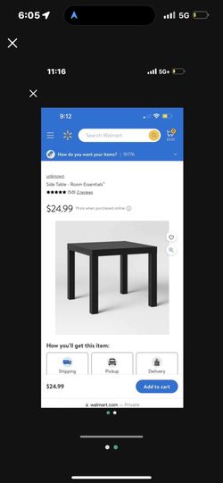 Room Essentials Black Side Table