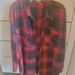 Womens Flannel Button Down/jacket