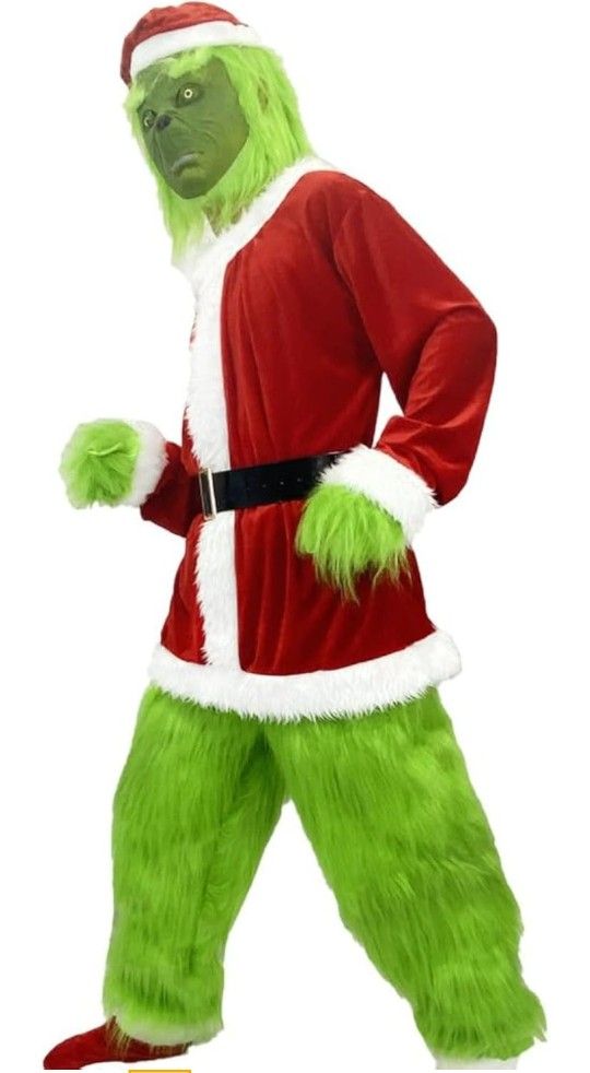 Grinch Costume Adult (Mask And Pants Only)