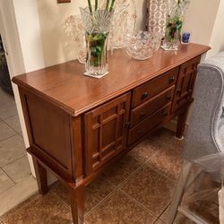 Wood Cabinet Stand Desk Dining Room Entry Hall Storage Chest