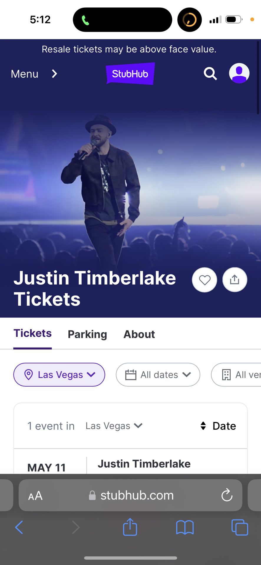 Justin Timberlake Tickets - Tonight May 11
