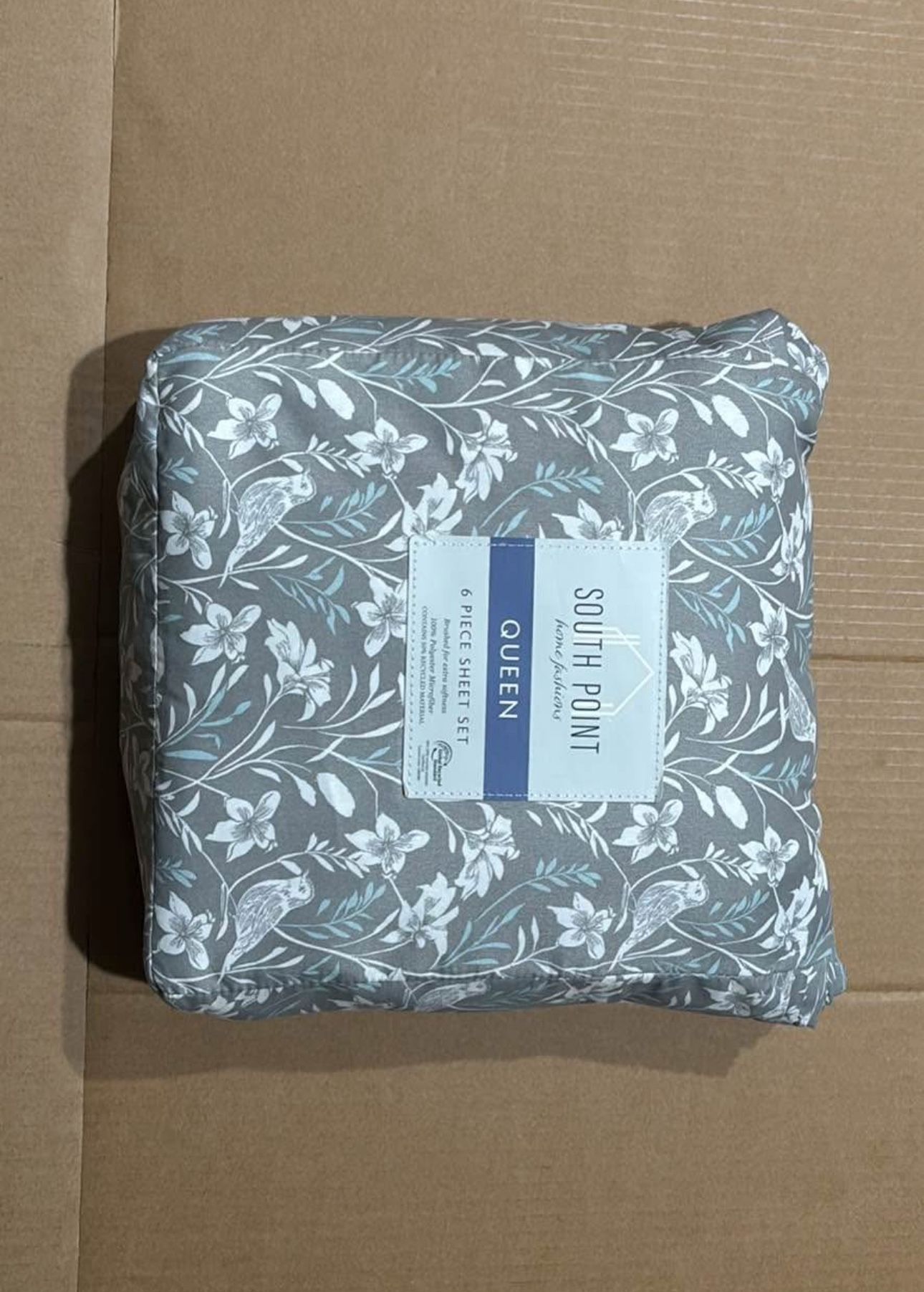 South Point Home Fashions Floral Fauna Queen Sheet Set (6‑Piece)