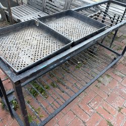 Metal Plant Rack Holds 8 Flats 