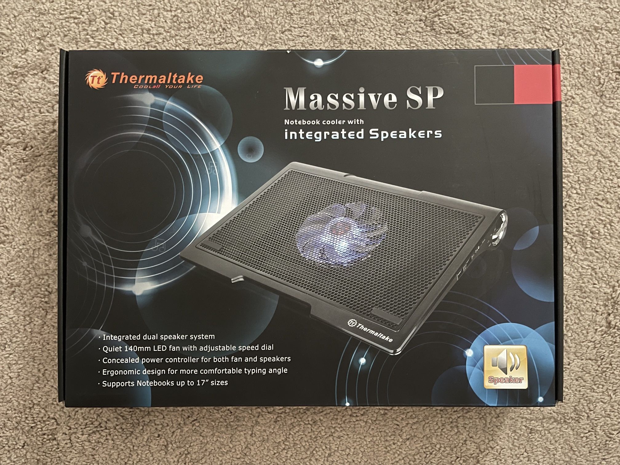 Thermaltake Massive SP Notebook cooler w/ integrated speakers