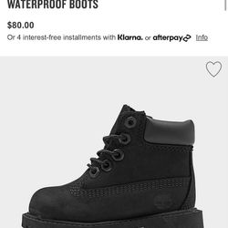 Black Toddler Timberland Boots 8C