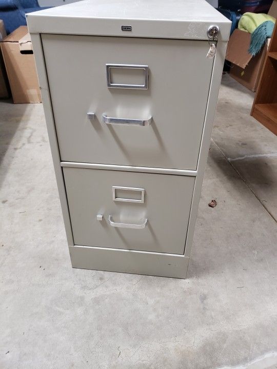 HON Vertical Letter 2-Drawer File Cabinet Lockable With Key